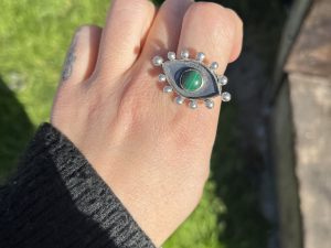 Anillo de Malaquita "Mirada interior"