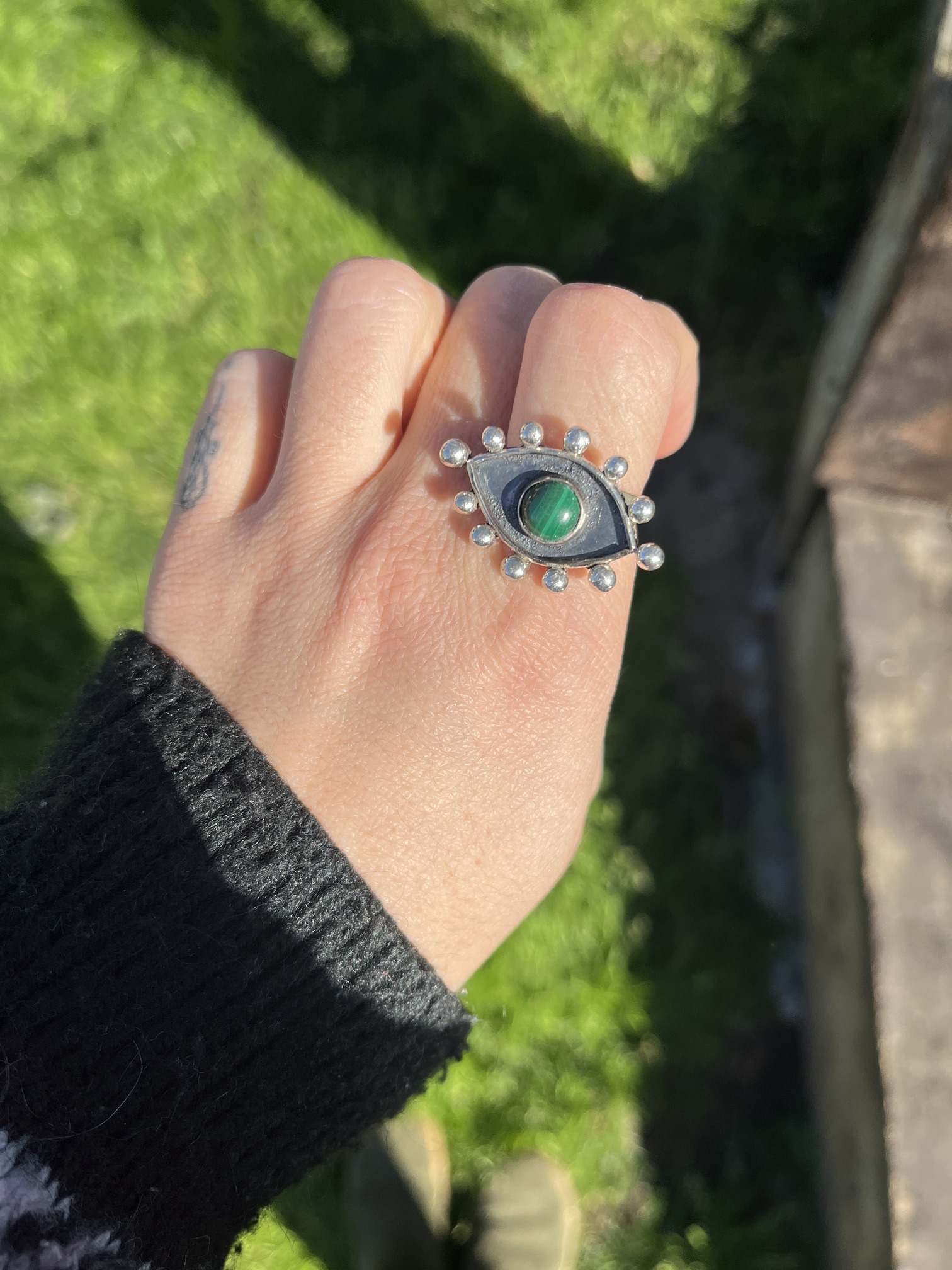 Anillo de Malaquita "Mirada interior"