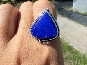 Anillo de Lapislázuli lágrima
