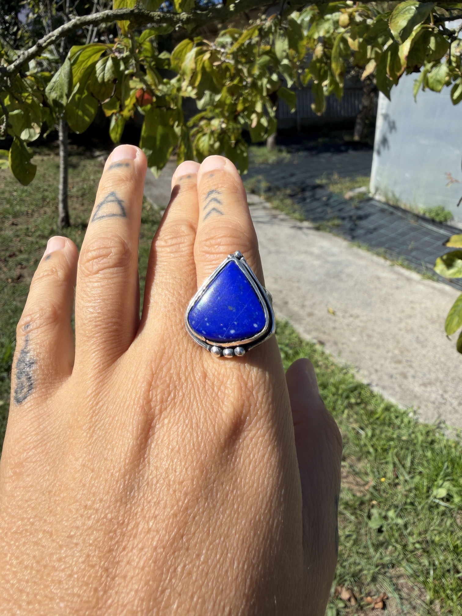 Anillo de Lapislázuli lágrima - Imagen 3