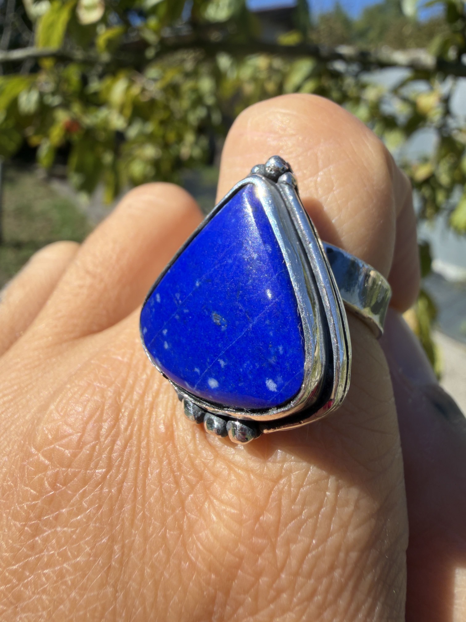 Anillo de Lapislázuli lágrima - Imagen 4