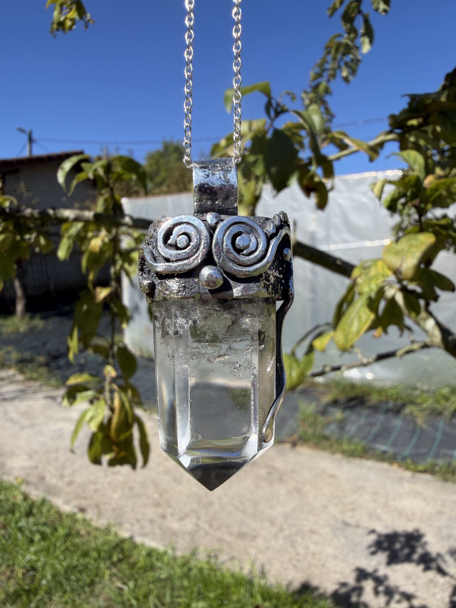 Punta de Cuarzo blanco estilo celta